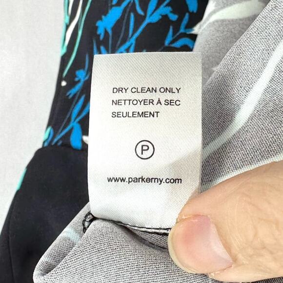 PARKER Jess Floral Print Sleeveless Top Blue Green Ruffle Blouse Size Small NWT - Picture 9 of 9